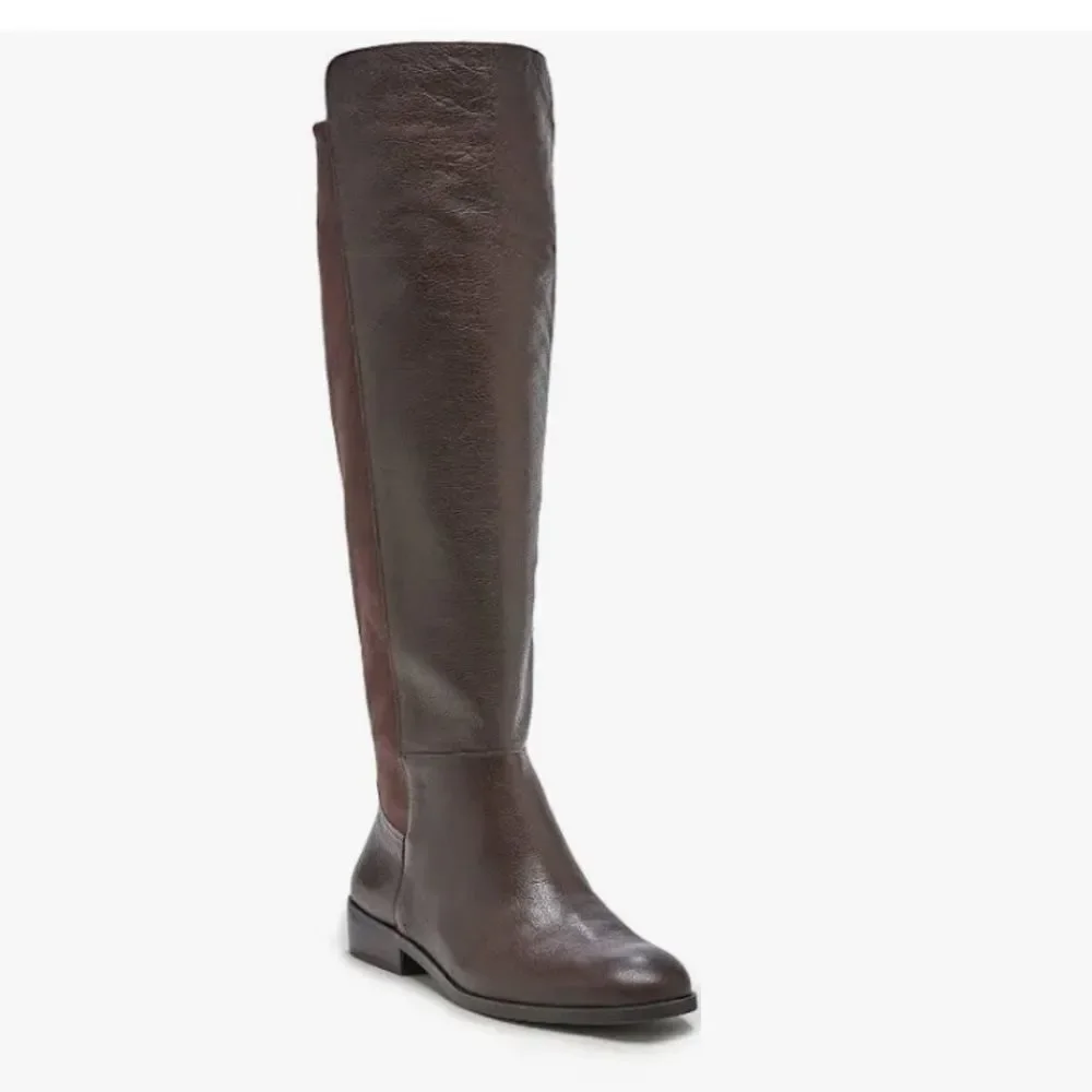 Black Leather 50/50 Riding Boot Over Knee Sole Society Calypso Tall Equestrian 6